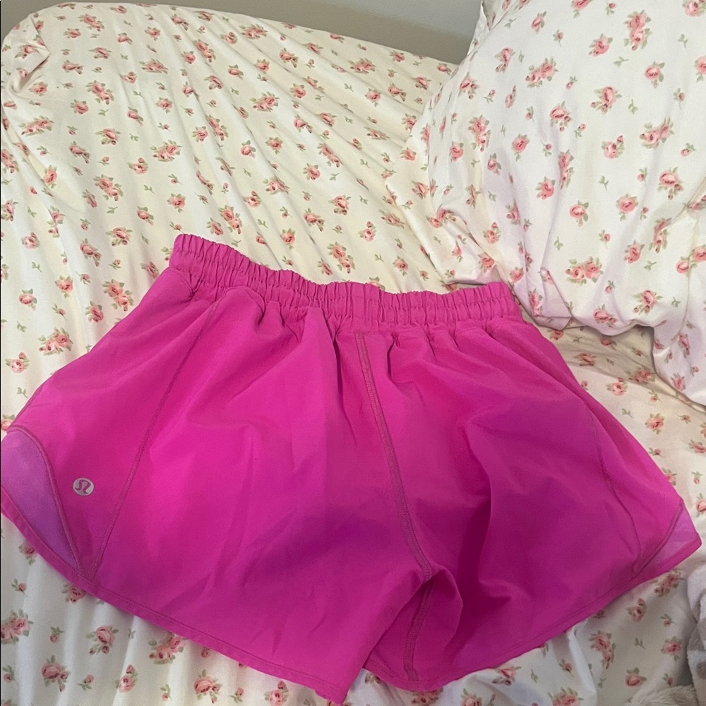 lululemon athletica limited edition POW Pink hotty hot Shorts